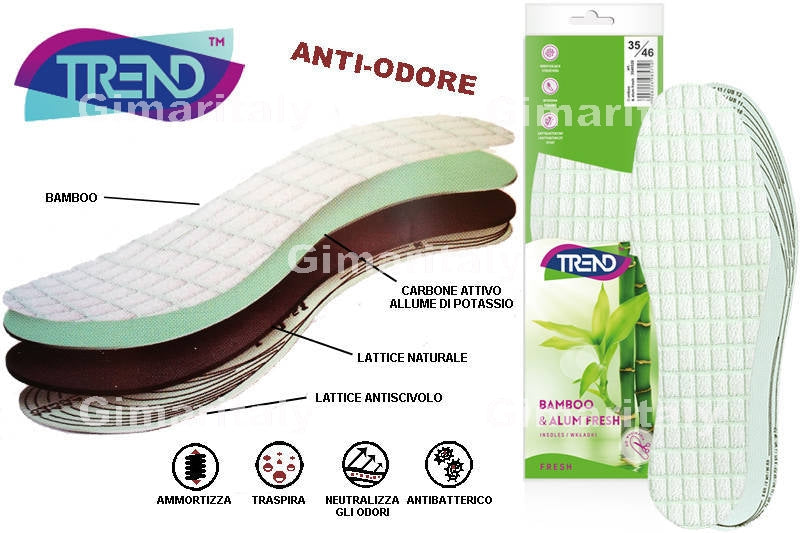 Trend Bamboo & Alum Fresh Insoles (Unisex)